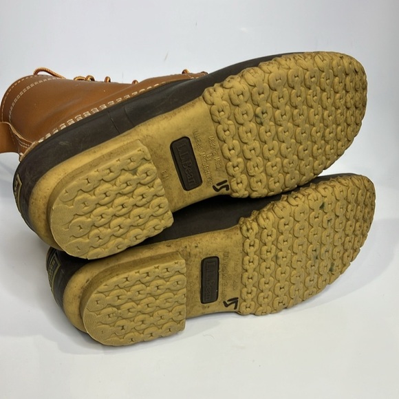 L.L. Bean “Bean Boots” tan brown waterproof duck boots women’s size 9 - Picture 6 of 7